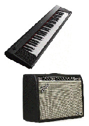 keyboard and amplifier photo